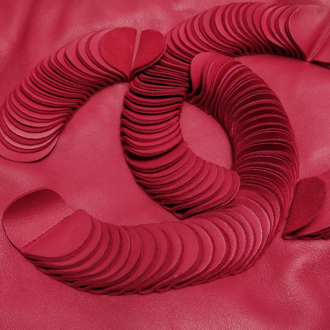Chanel Disc Bonbons Tote In Red Lambskin