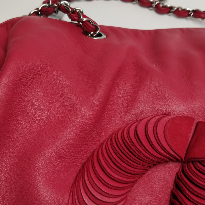 Chanel Disc Bonbons Tote In Red Lambskin