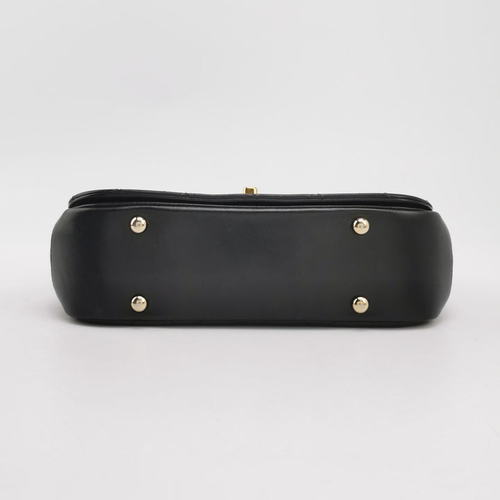 Chanel Chic Carry Flap Bag In Black Leather