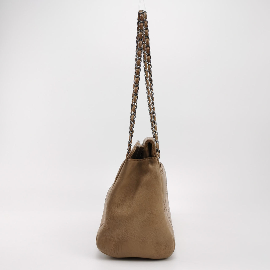 Chanel 2012 Hamptons CC Tote In Beige Leather