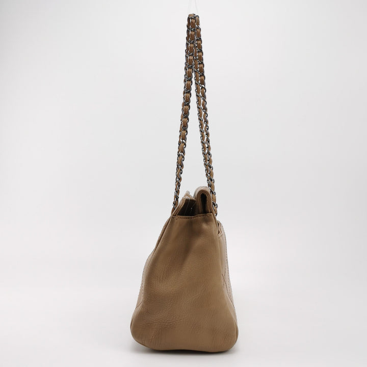 Chanel 2012 Hamptons CC Tote In Beige Leather