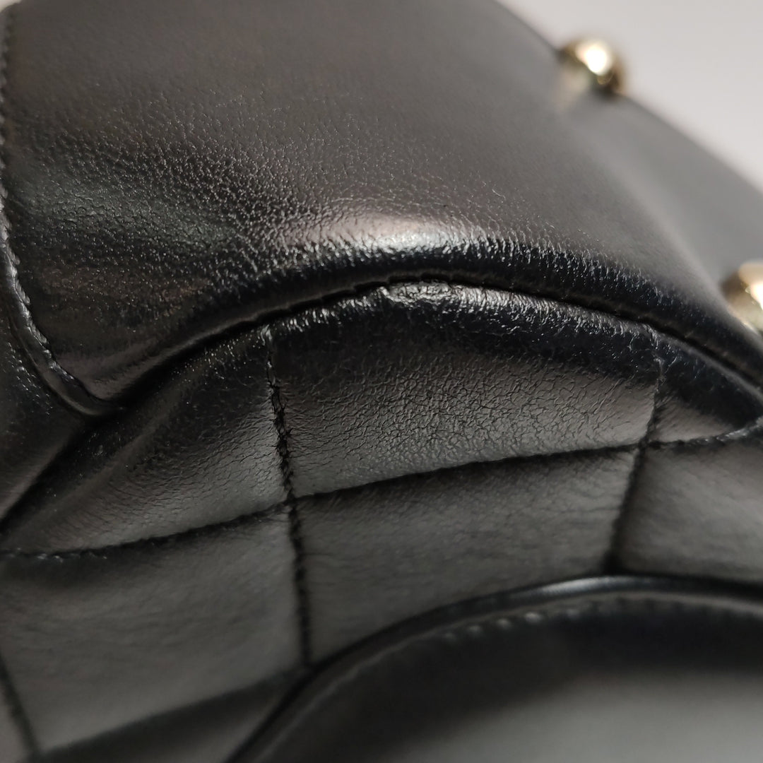 Chanel Chic Carry Flap Bag In Black Leather