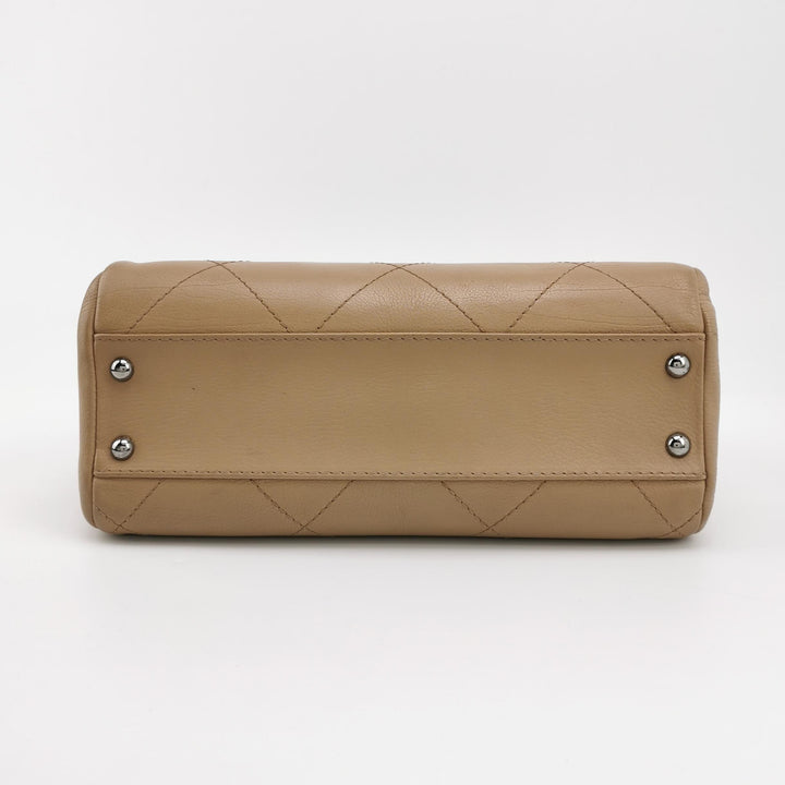 Chanel 2012 Hamptons CC Tote In Beige Leather