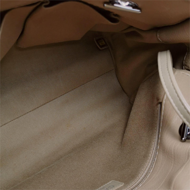 Chanel 2012 Hamptons CC Tote In Beige Leather