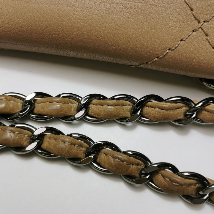 Chanel 2012 Hamptons CC Tote In Beige Leather
