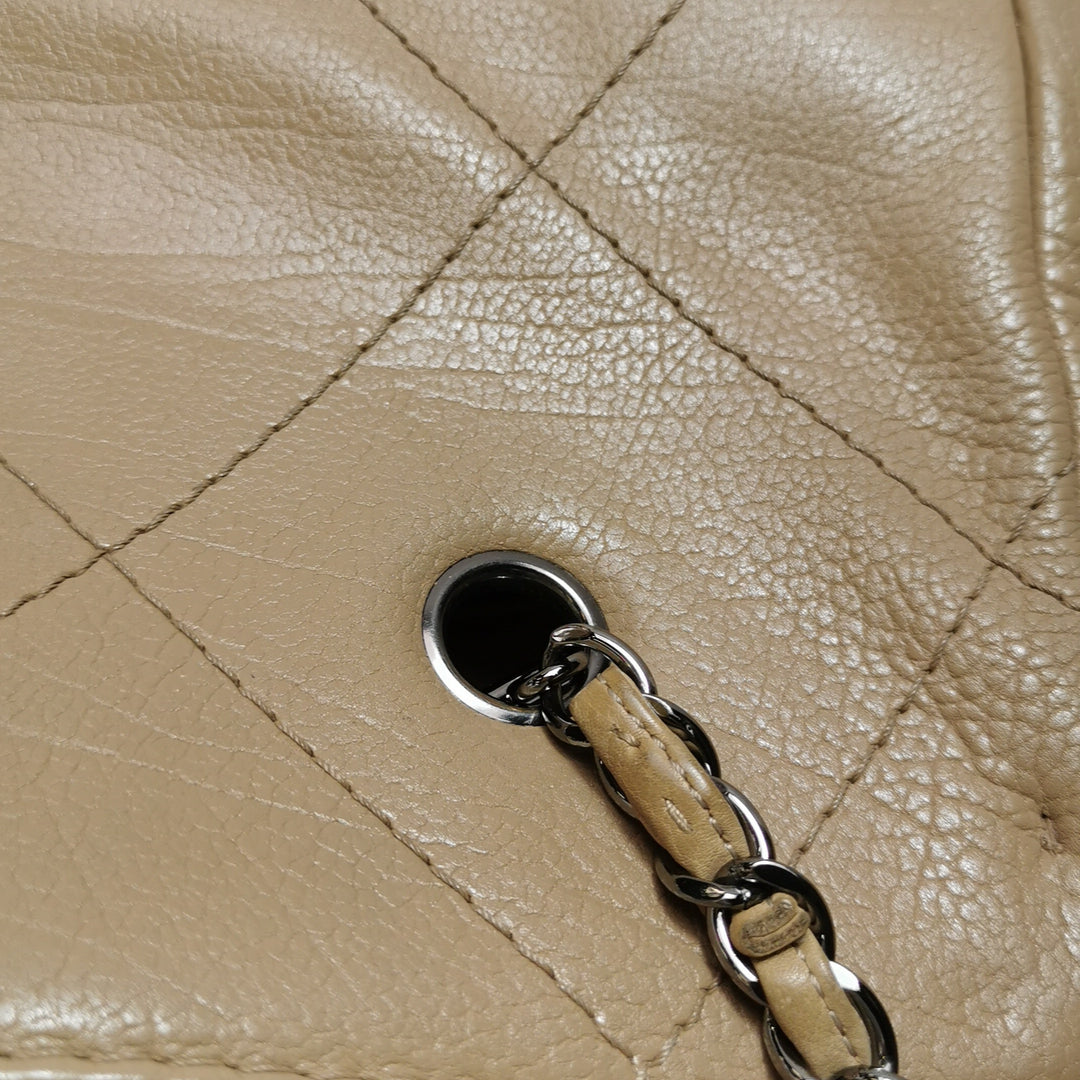 Chanel 2012 Hamptons CC Tote In Beige Leather