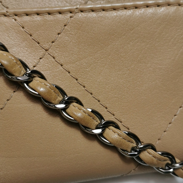 Chanel 2012 Hamptons CC Tote In Beige Leather