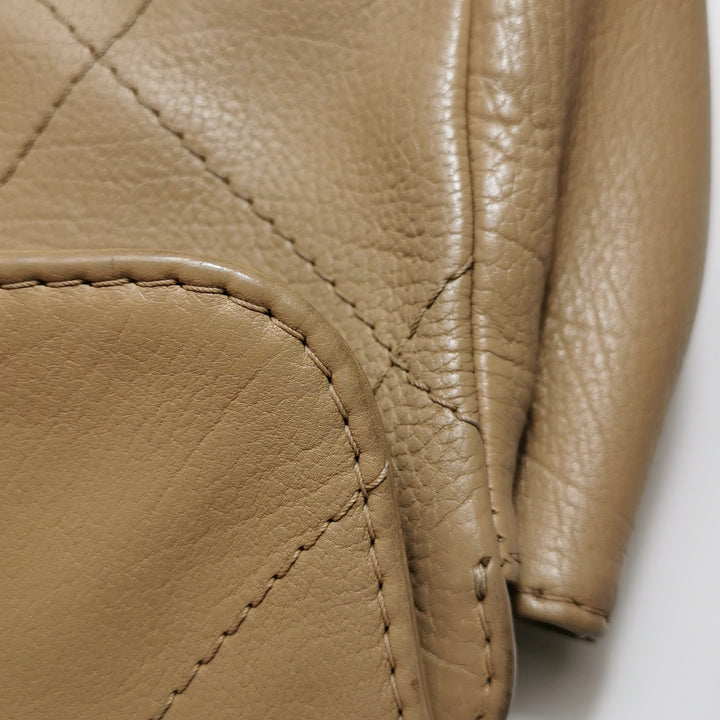 Chanel 2012 Hamptons CC Tote In Beige Leather