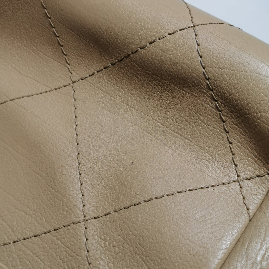Chanel 2012 Hamptons CC Tote In Beige Leather