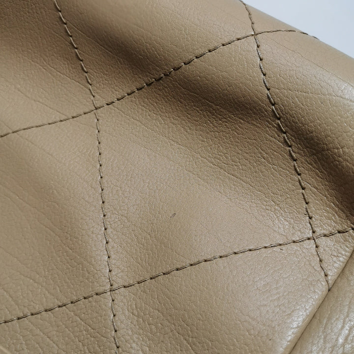 Chanel 2012 Hamptons CC Tote In Beige Leather