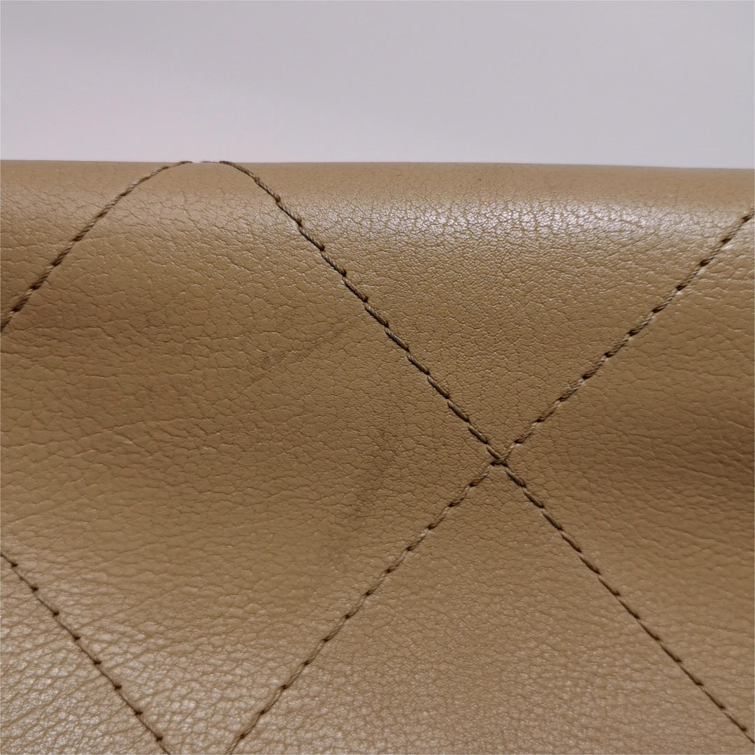 Chanel 2012 Hamptons CC Tote In Beige Leather