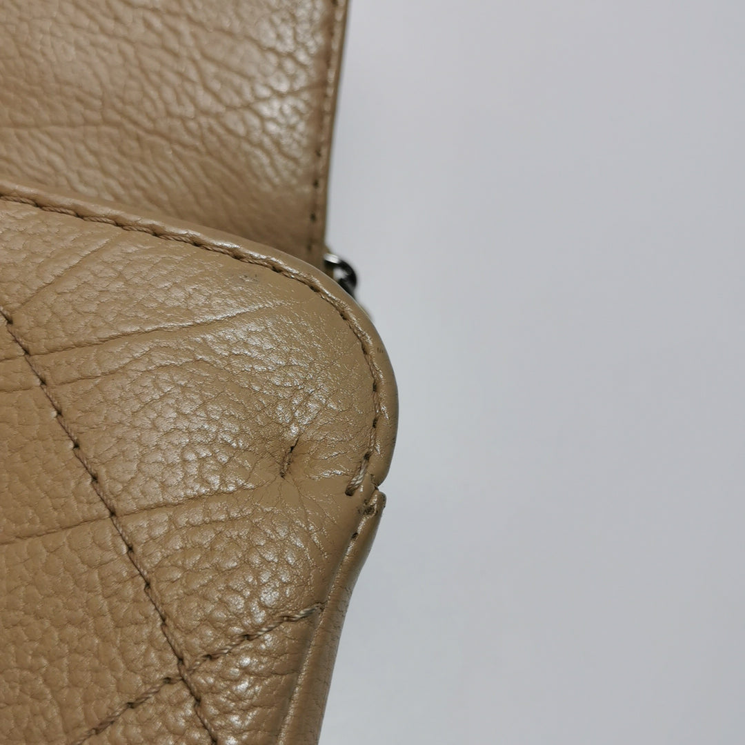 Chanel 2012 Hamptons CC Tote In Beige Leather