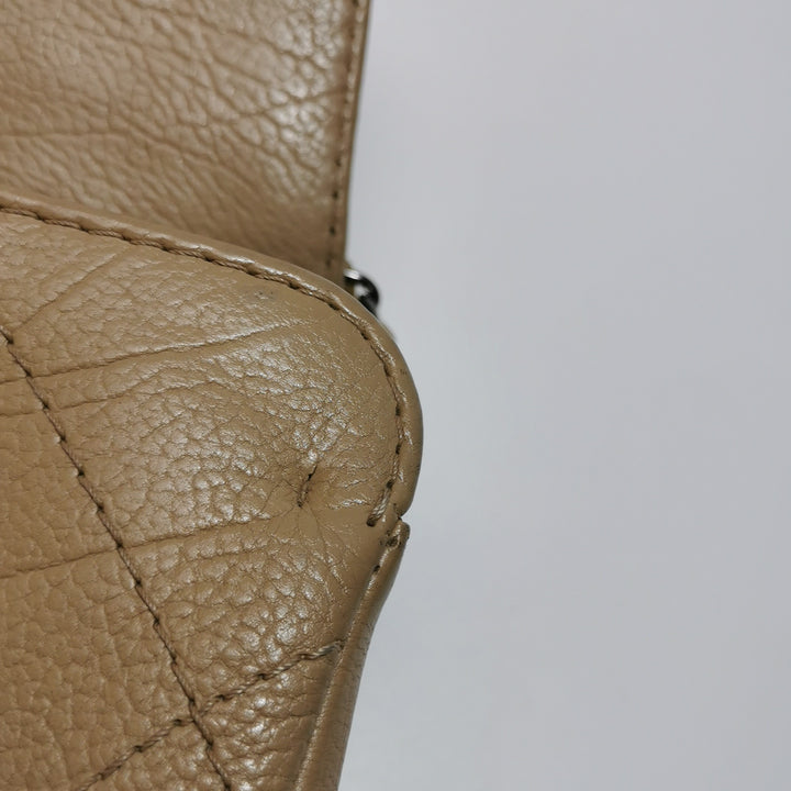 Chanel 2012 Hamptons CC Tote In Beige Leather