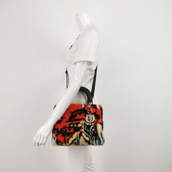 Dior X Namsa Leuba Fur Medium Lady Dior Art Bag