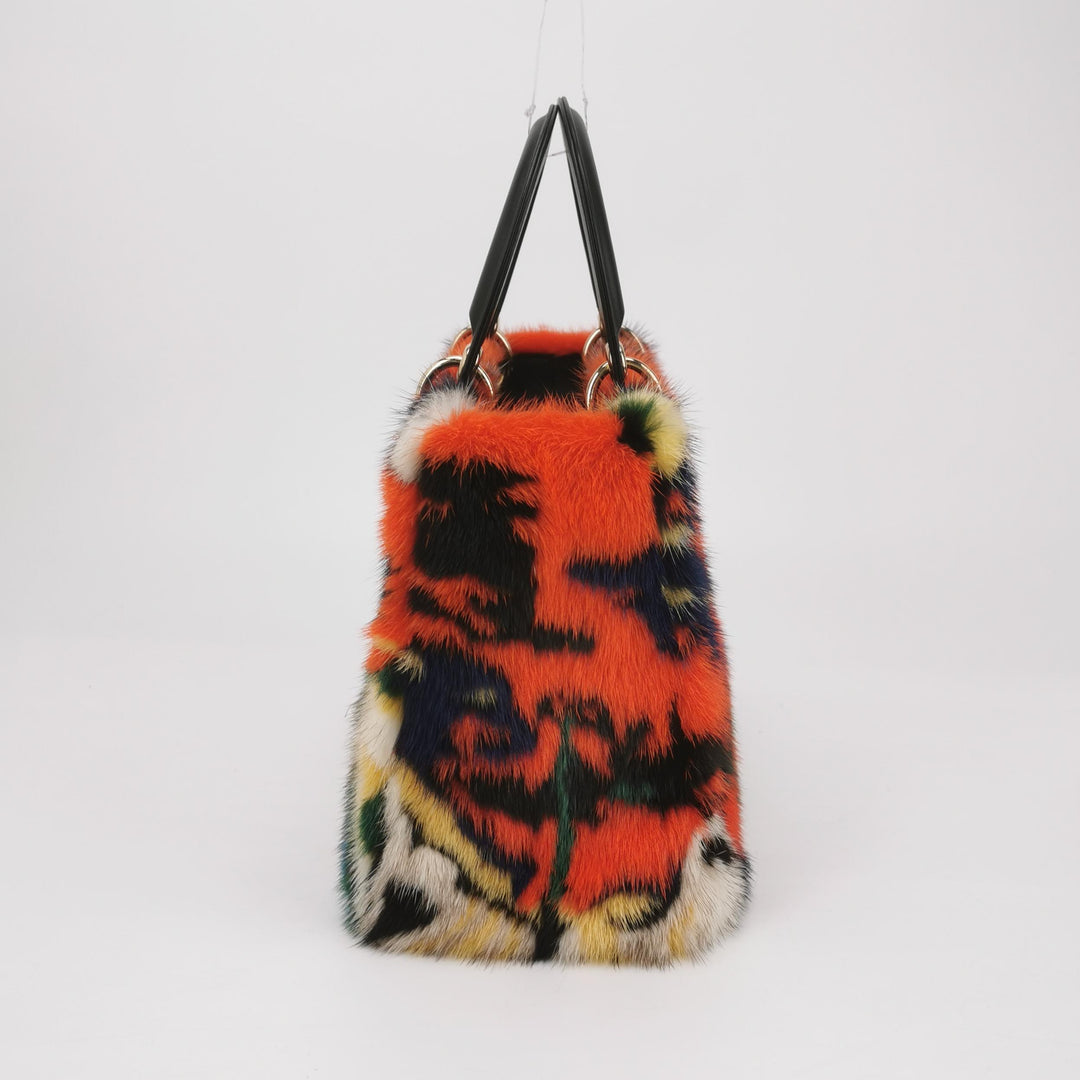 Dior X Namsa Leuba Fur Medium Lady Dior Art Bag
