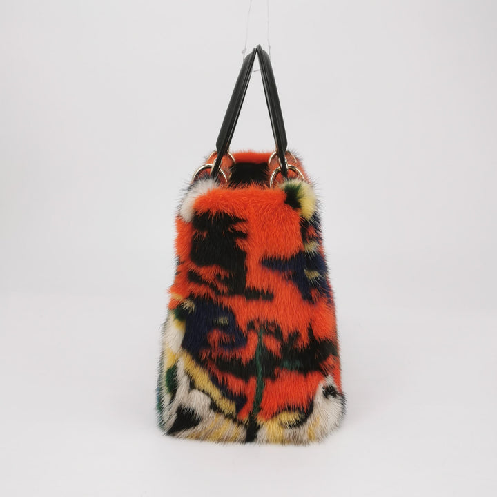 Dior X Namsa Leuba Fur Medium Lady Dior Art Bag