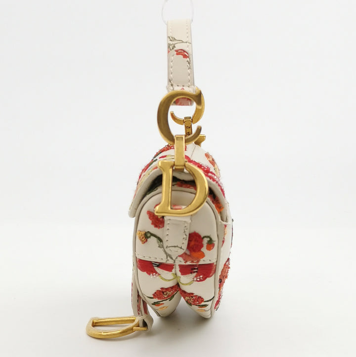Dior Floral Mini Saddle Bag