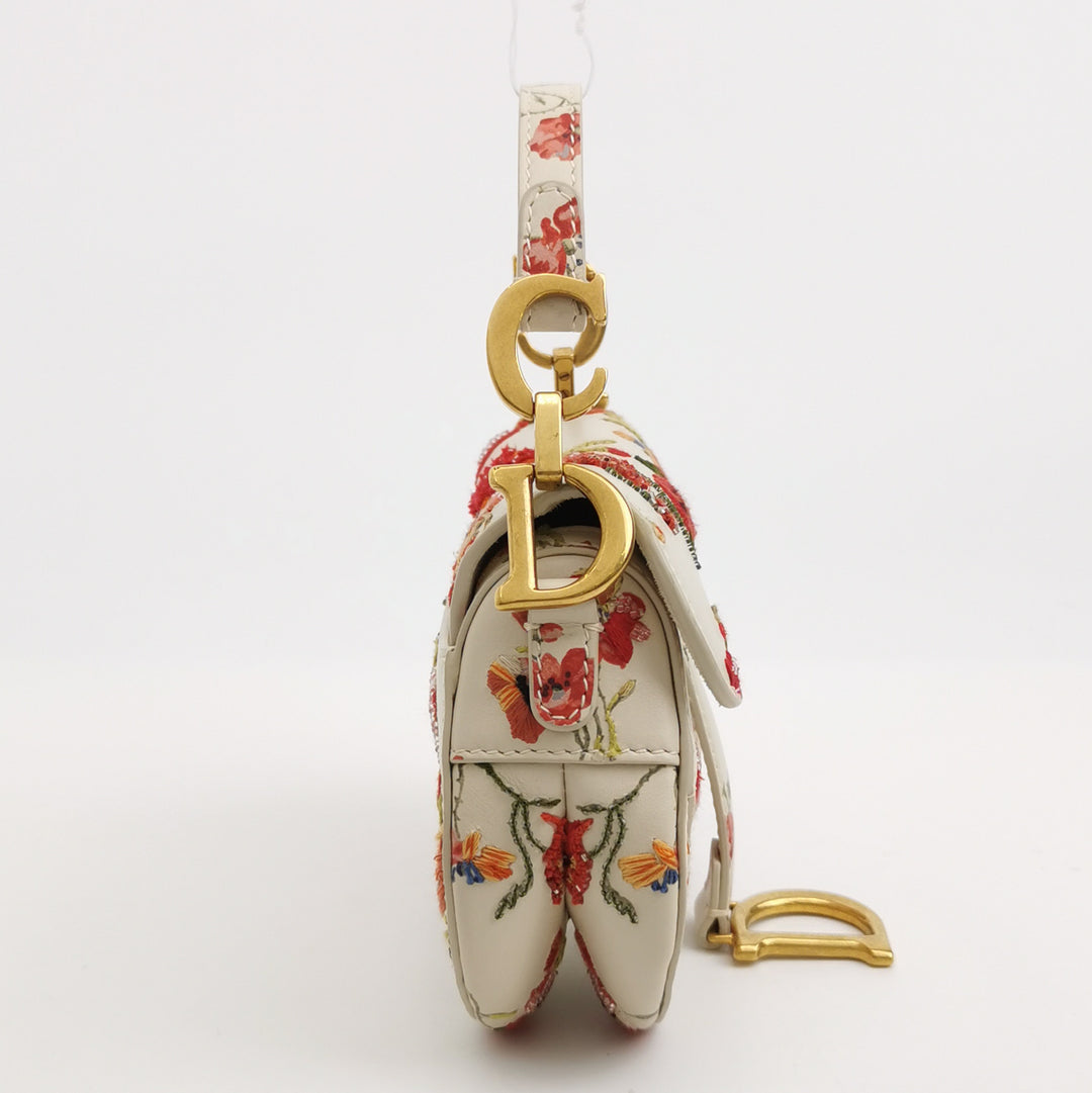 Dior Floral Mini Saddle Bag