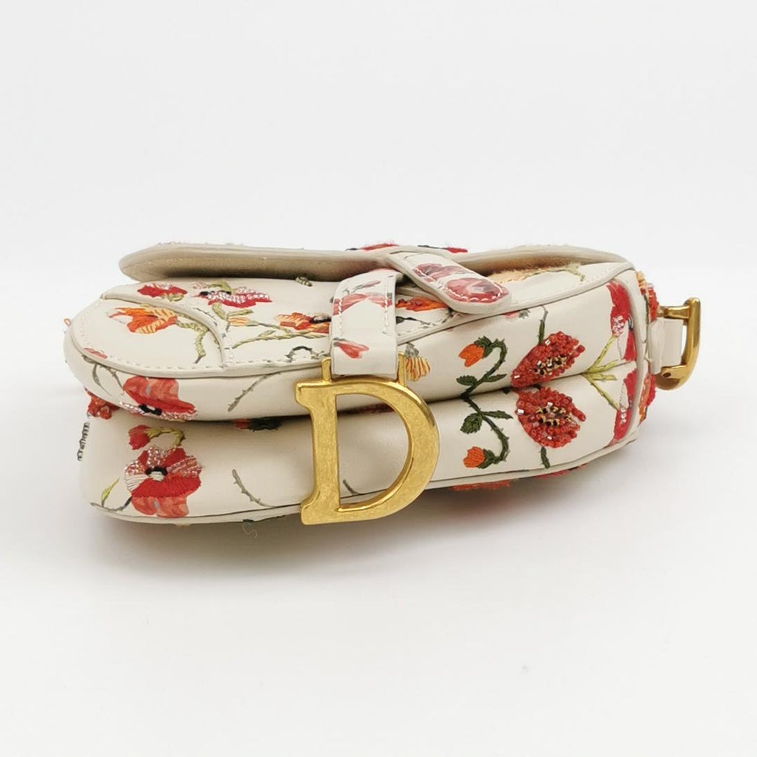 Dior Floral Mini Saddle Bag