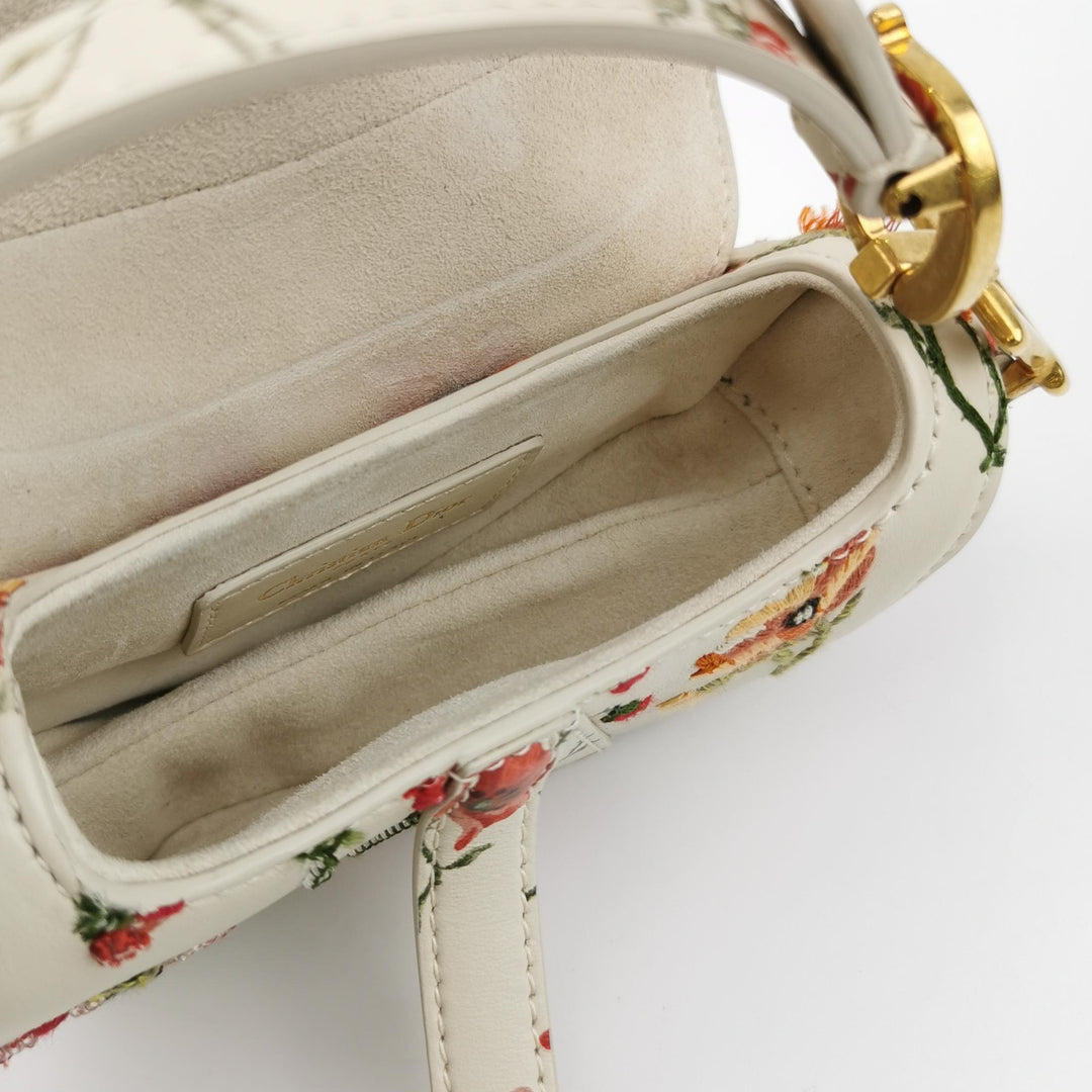 Dior Floral Mini Saddle Bag