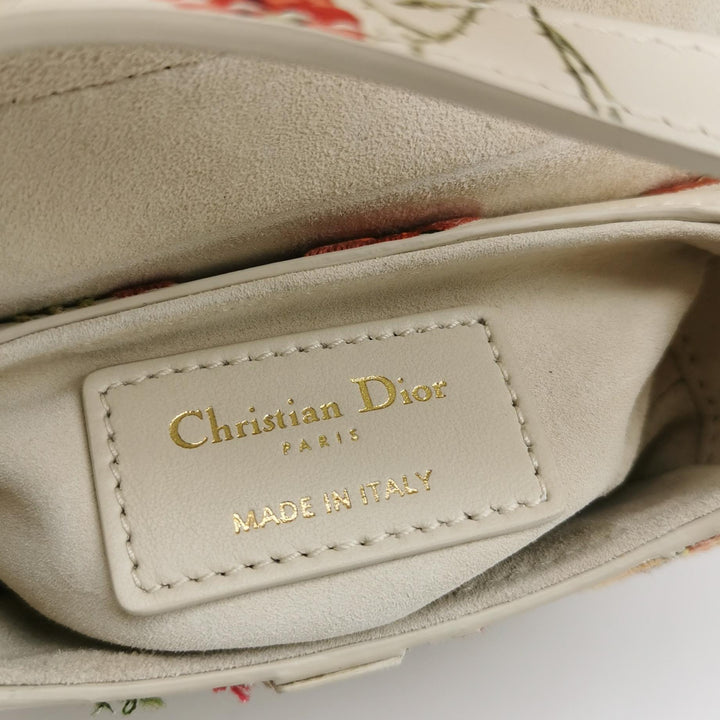 Dior Floral Mini Saddle Bag