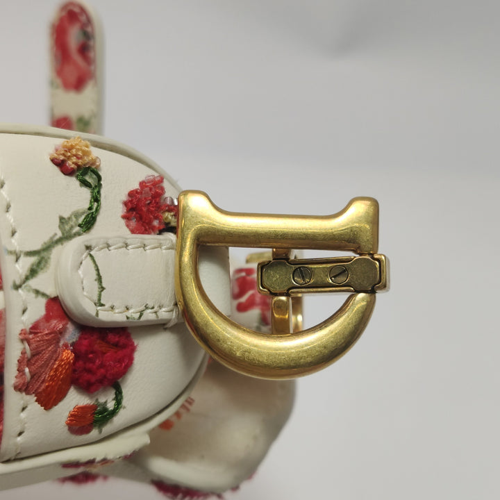 Dior Floral Mini Saddle Bag
