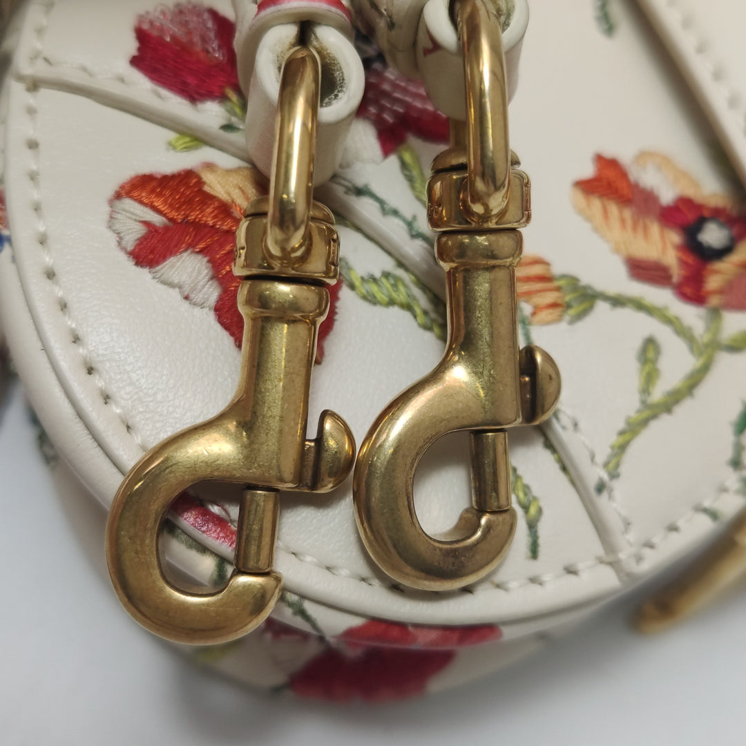 Dior Floral Mini Saddle Bag