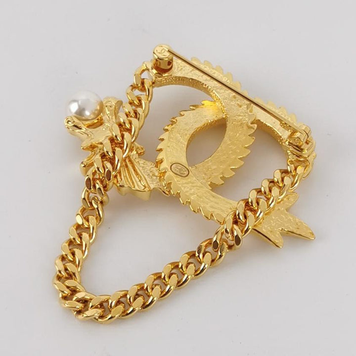 Chanel 2024 Faux Pearl CC Lunar New Year Dragon Brooch