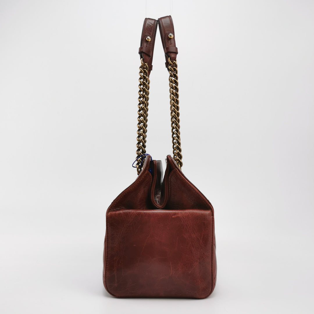 Chanel 2014 Perfect Edge Tote In Bordeaux Calfskin