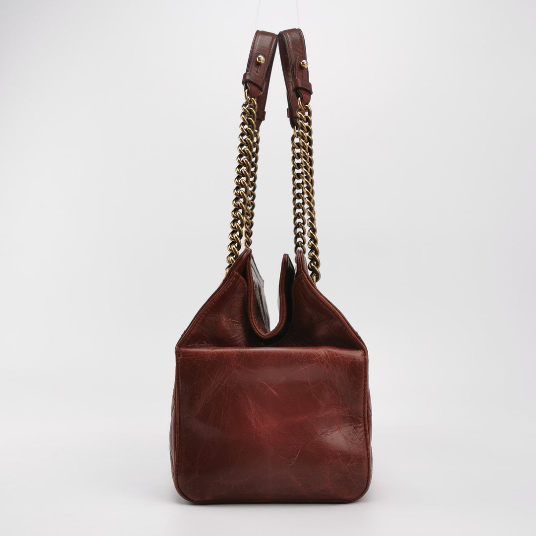 Chanel 2014 Perfect Edge Tote In Bordeaux Calfskin