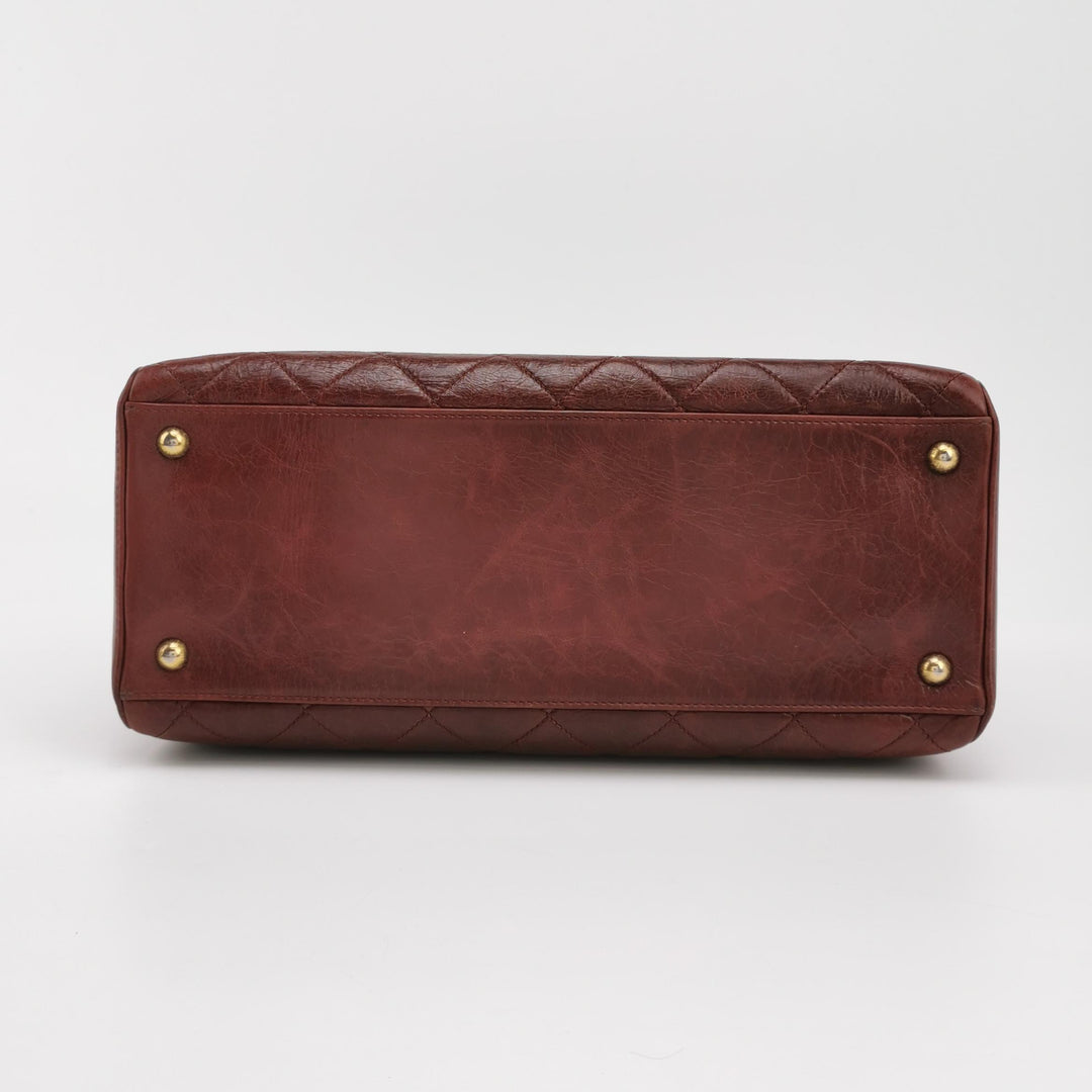 Chanel 2014 Perfect Edge Tote In Bordeaux Calfskin