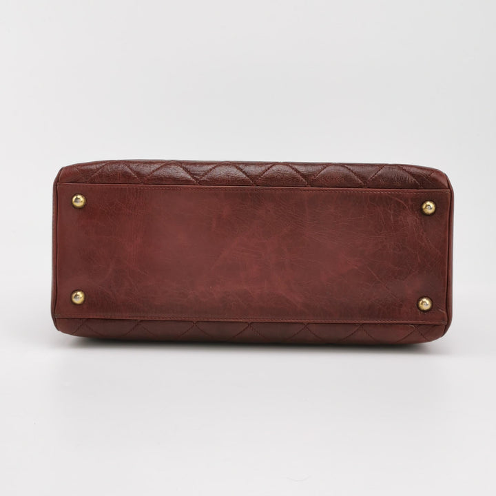Chanel 2014 Perfect Edge Tote In Bordeaux Calfskin