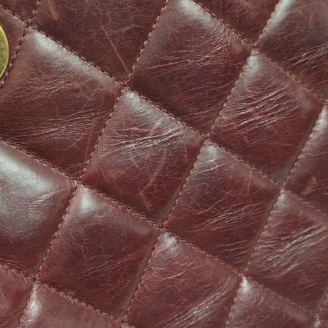 Chanel 2014 Perfect Edge Tote In Bordeaux Calfskin