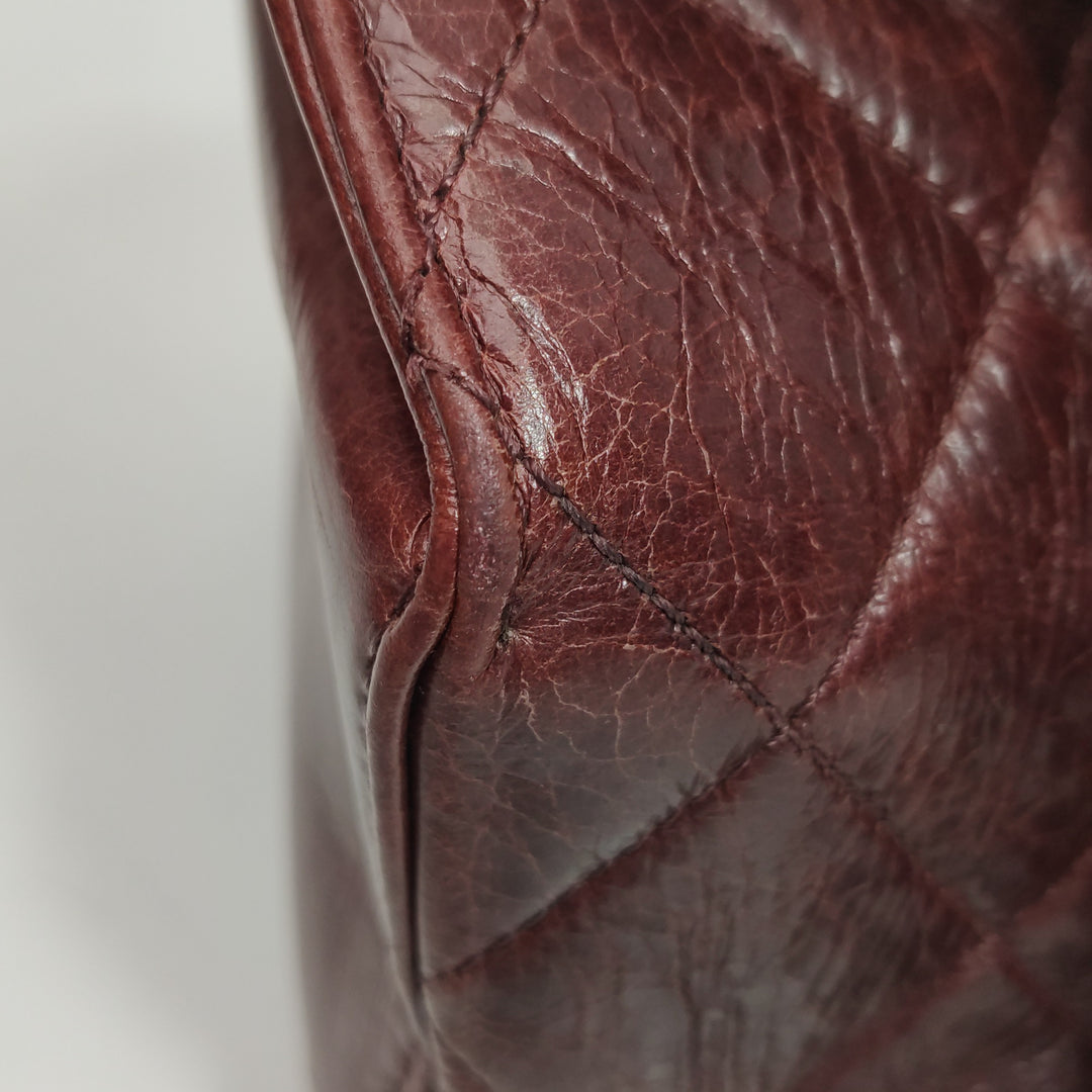 Chanel 2014 Perfect Edge Tote In Bordeaux Calfskin