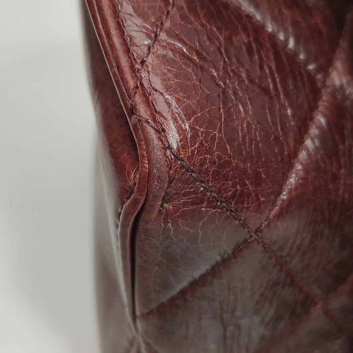 Chanel 2014 Perfect Edge Tote In Bordeaux Calfskin