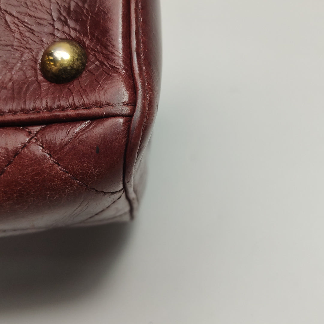 Chanel 2014 Perfect Edge Tote In Bordeaux Calfskin