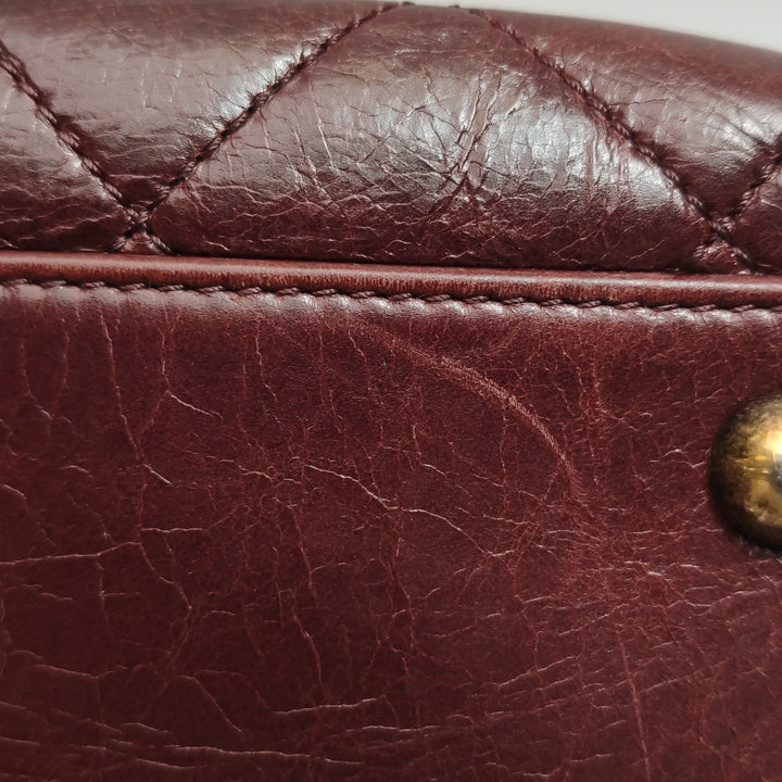 Chanel 2014 Perfect Edge Tote In Bordeaux Calfskin