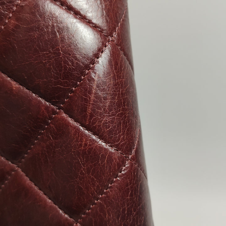 Chanel 2014 Perfect Edge Tote In Bordeaux Calfskin