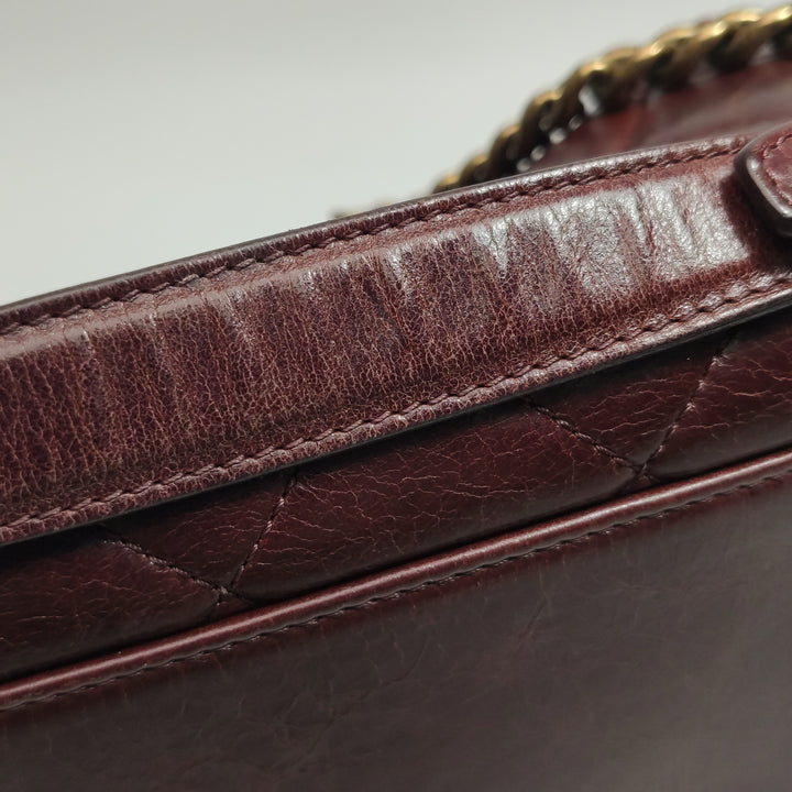 Chanel 2014 Perfect Edge Tote In Bordeaux Calfskin