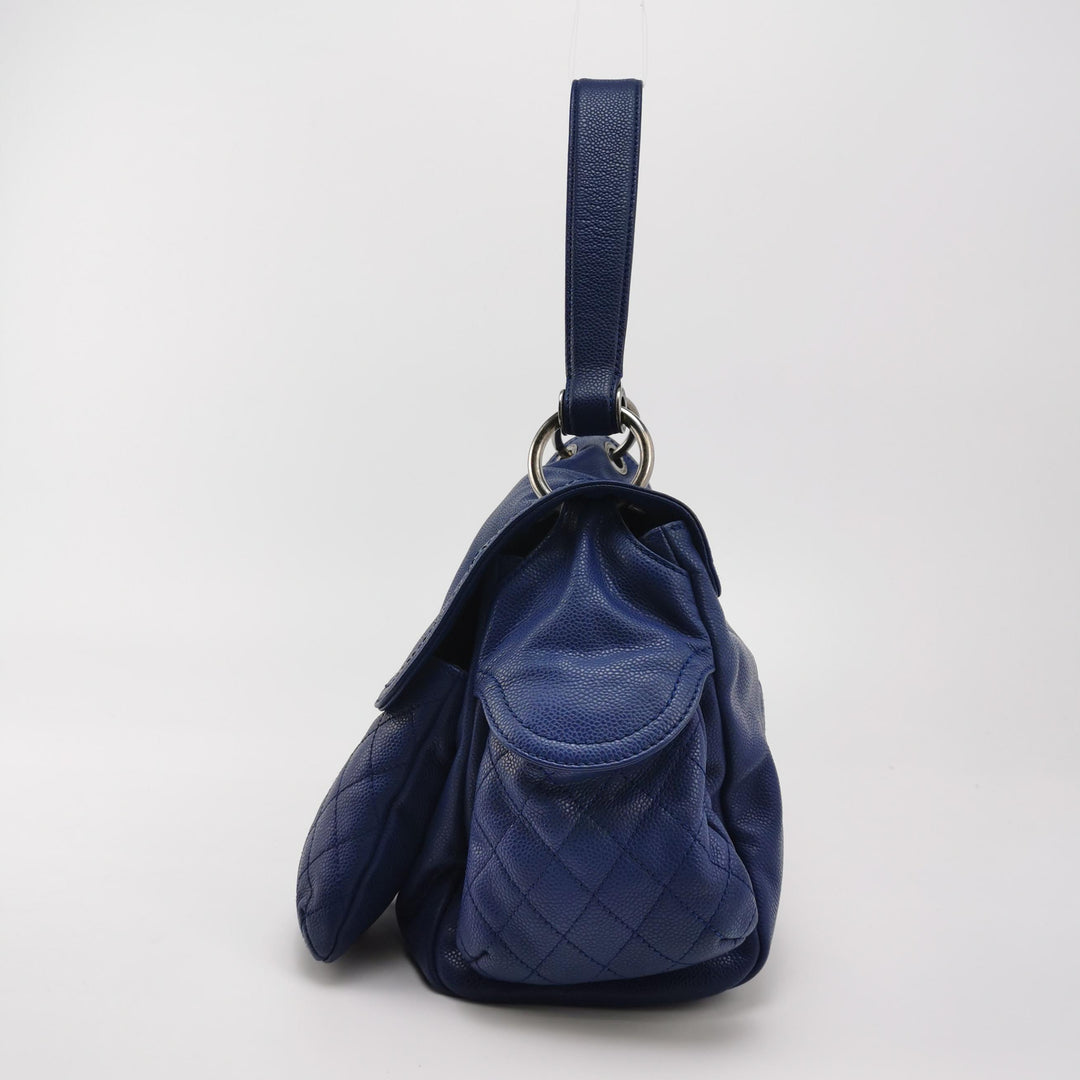 Chanel Coco Rider Flap Satchel Glazed Blue Bag