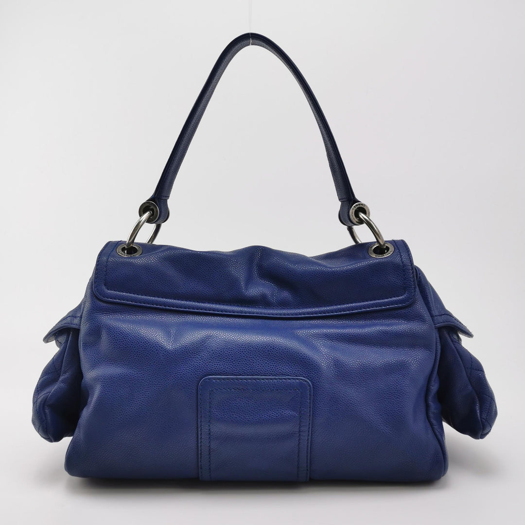 Chanel Coco Rider Flap Satchel Glazed Blue Bag