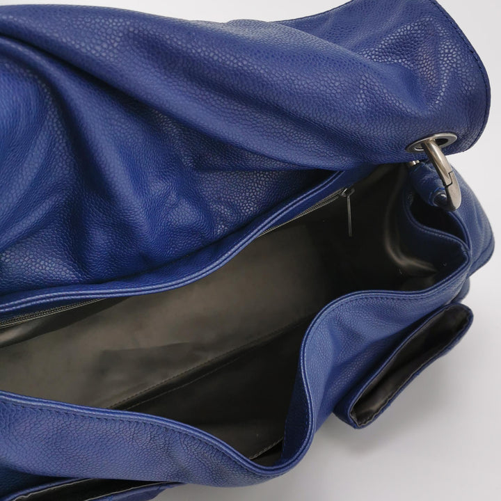 Chanel Coco Rider Flap Satchel Glazed Blue Bag