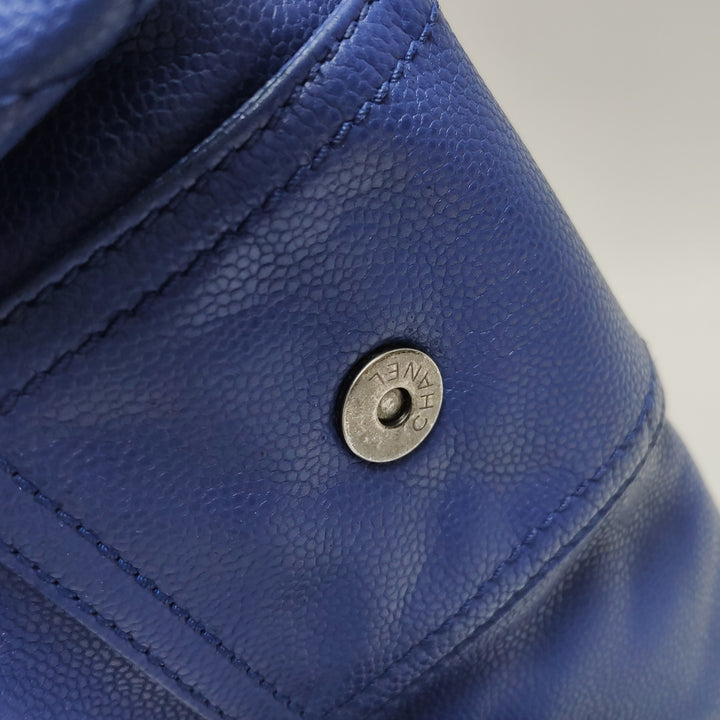 Chanel Coco Rider Flap Satchel Glazed Blue Bag