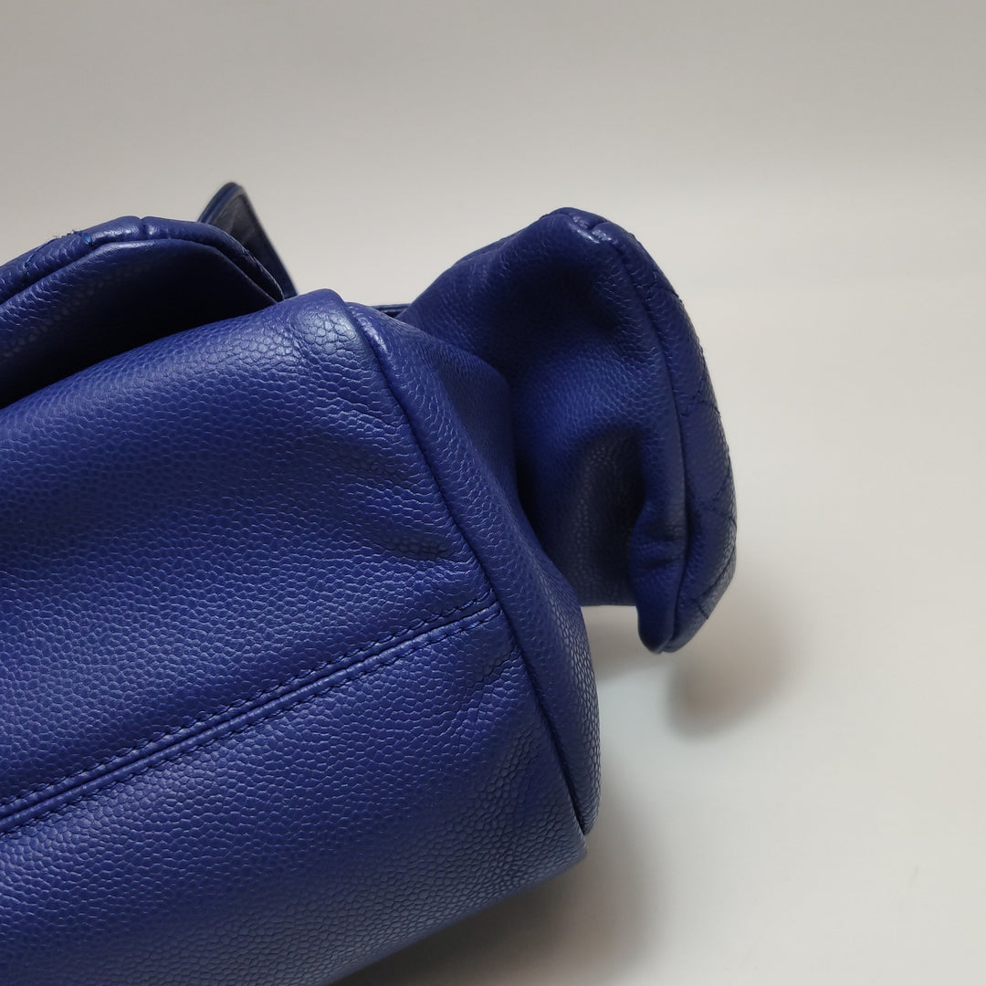 Chanel Coco Rider Flap Satchel Glazed Blue Bag
