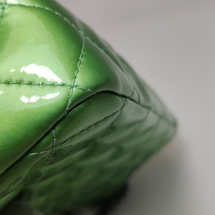 Chanel Patent Quilted Extra Mini Flap Green