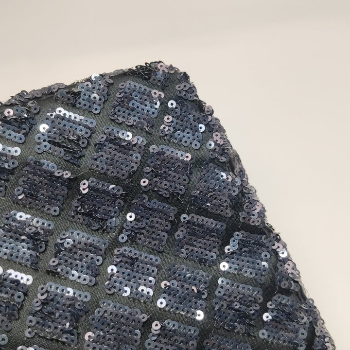 Chanel Black Grey Sequins Flap Bag