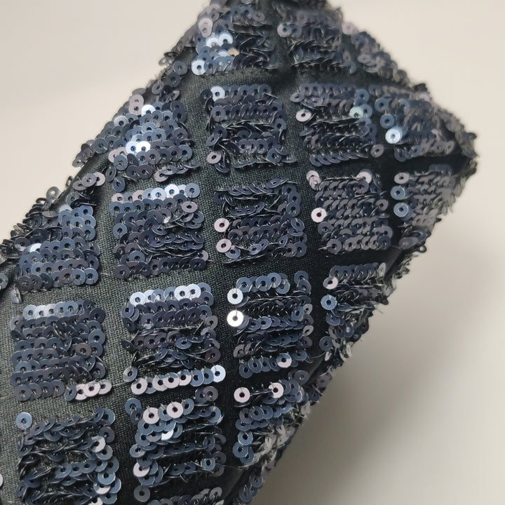 Chanel Black Grey Sequins Flap Bag