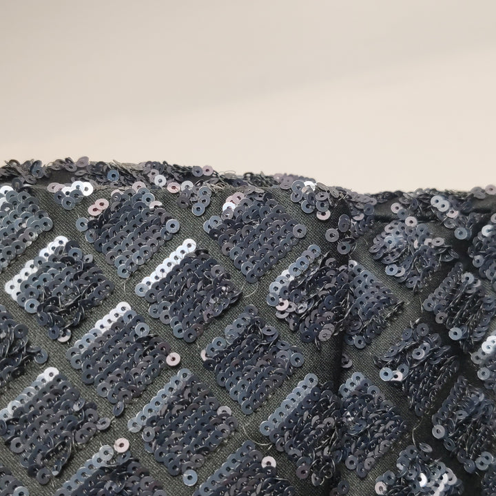 Chanel Black Grey Sequins Flap Bag