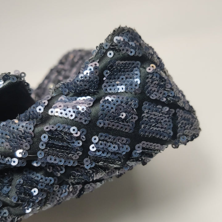 Chanel Black Grey Sequins Flap Bag
