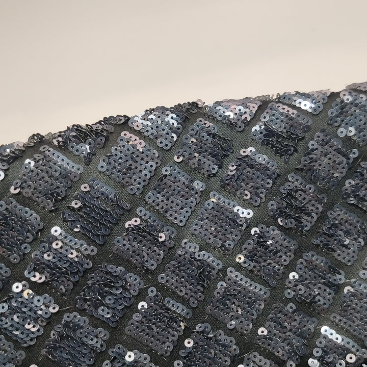 Chanel Black Grey Sequins Flap Bag